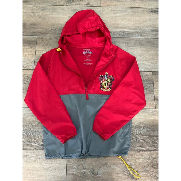 Gryffindor Harry Potter Windbreaker Jacket Unisex Size XS Pullover Hooded - Picture 6 of 9